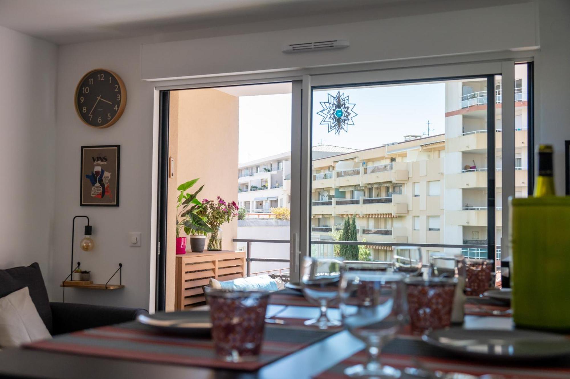 Pws - Sunny Modern Flat Near Juan Les Pins Pinede & - Terrace & Ac! Leilighet Antibes