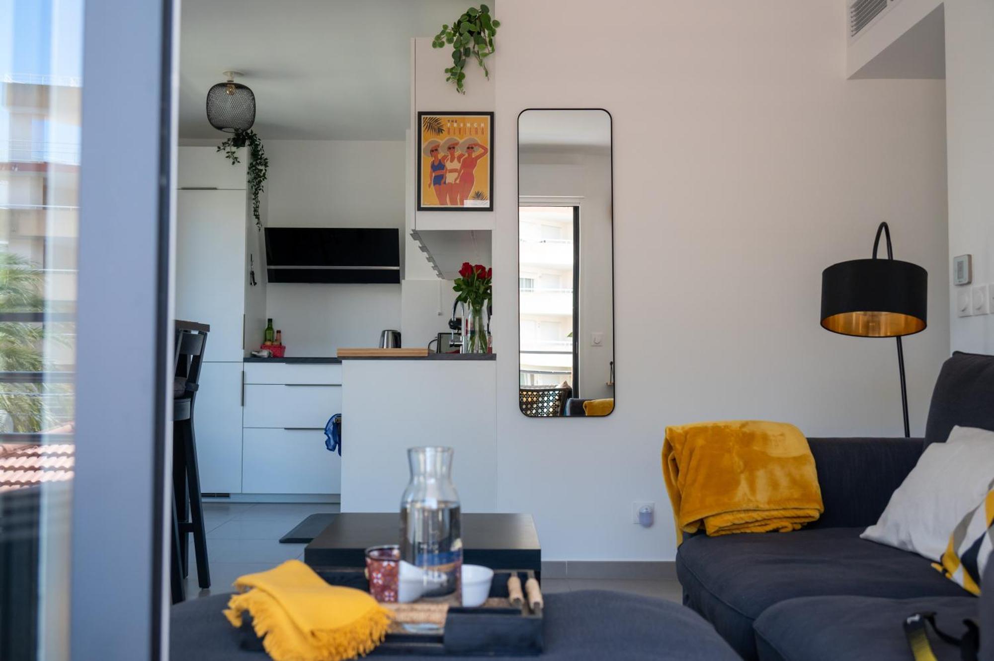 Pws - Sunny Modern Flat Near Juan Les Pins Pinede & - Terrace & Ac! Leilighet *